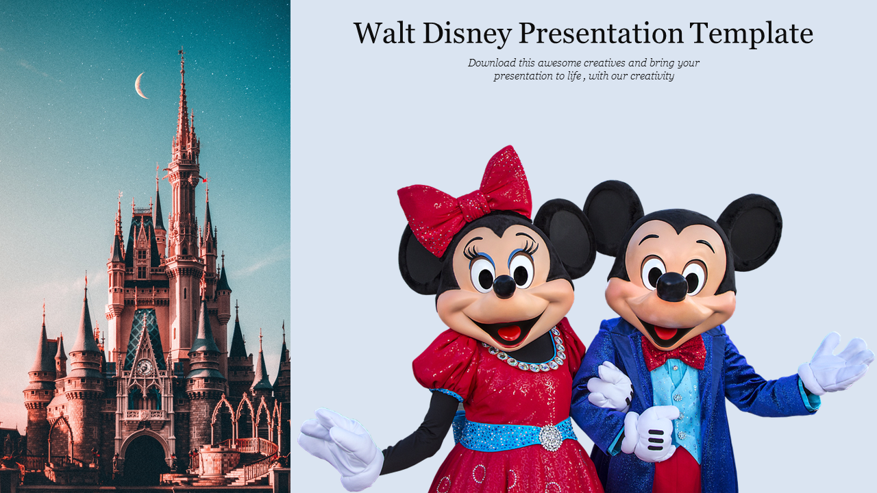 Awesome Disneyland Walt Disney Presentation Template Slide